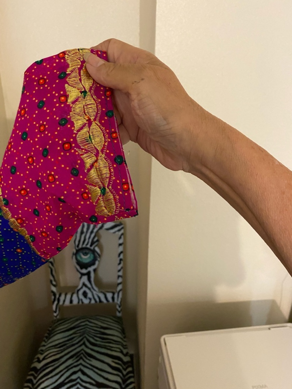 Embroidered Two-Tone Maxi Kaftan - Pink & purple - Picture 5 of 8